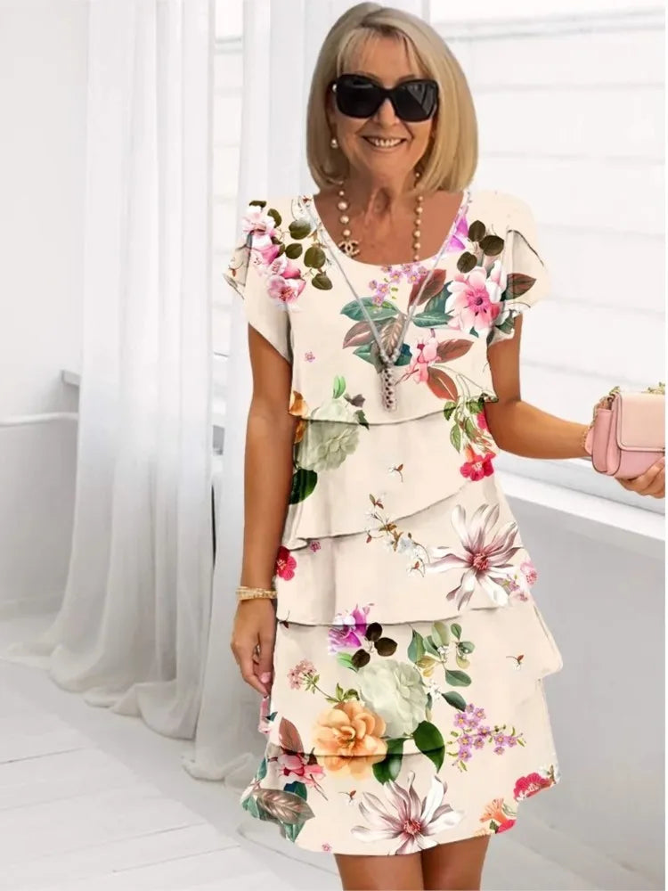 Camila – Vestido elegante y vaporoso con volantes