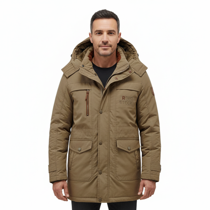 Jorge - Chaqueta polar de invierno para hombre, cálida, de mezcla de lana de primera calidad