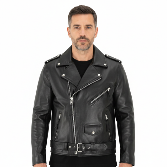 Austin |Elegante chaqueta bomber de cuero