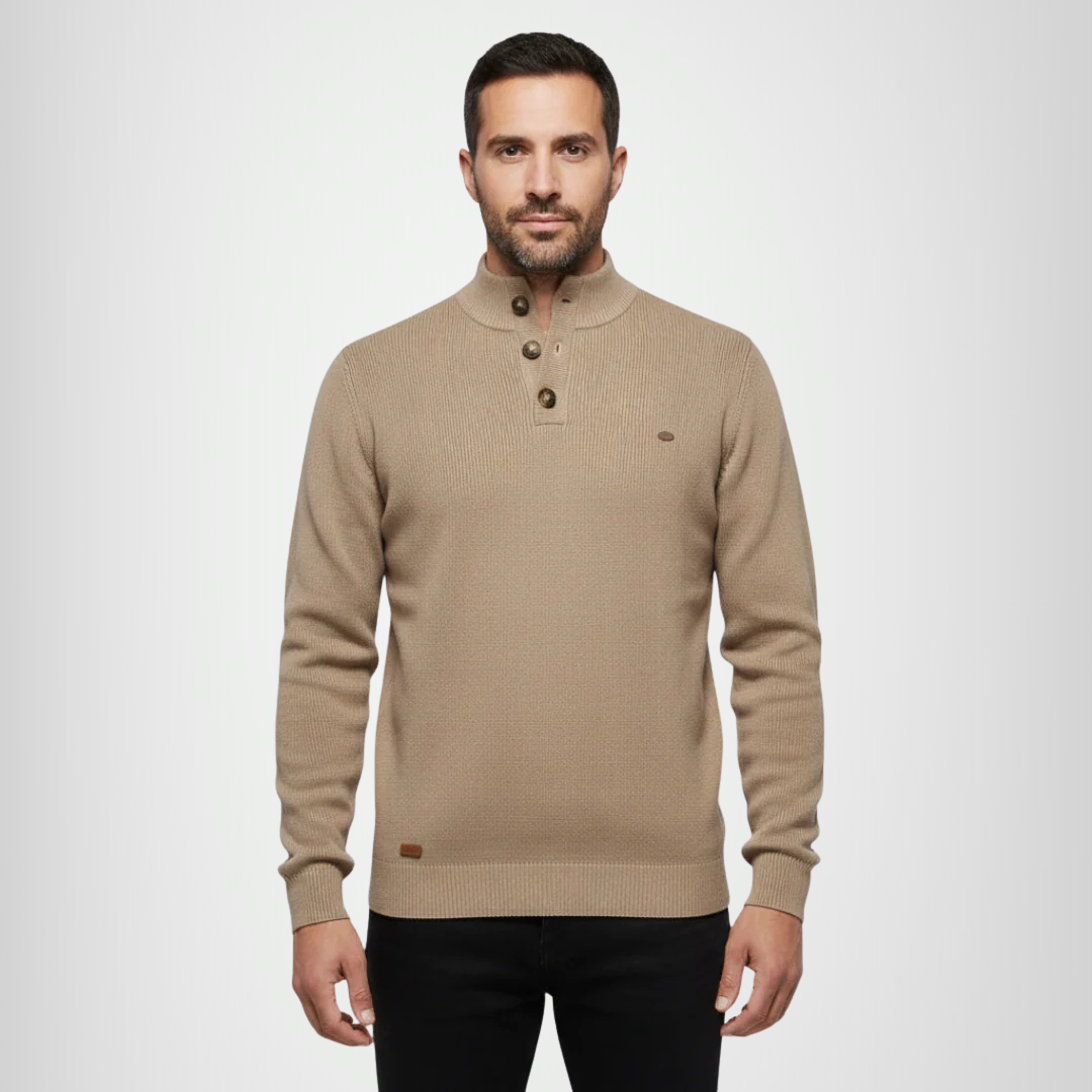 Javier | Elegante jersey de hombre con diseño de botones