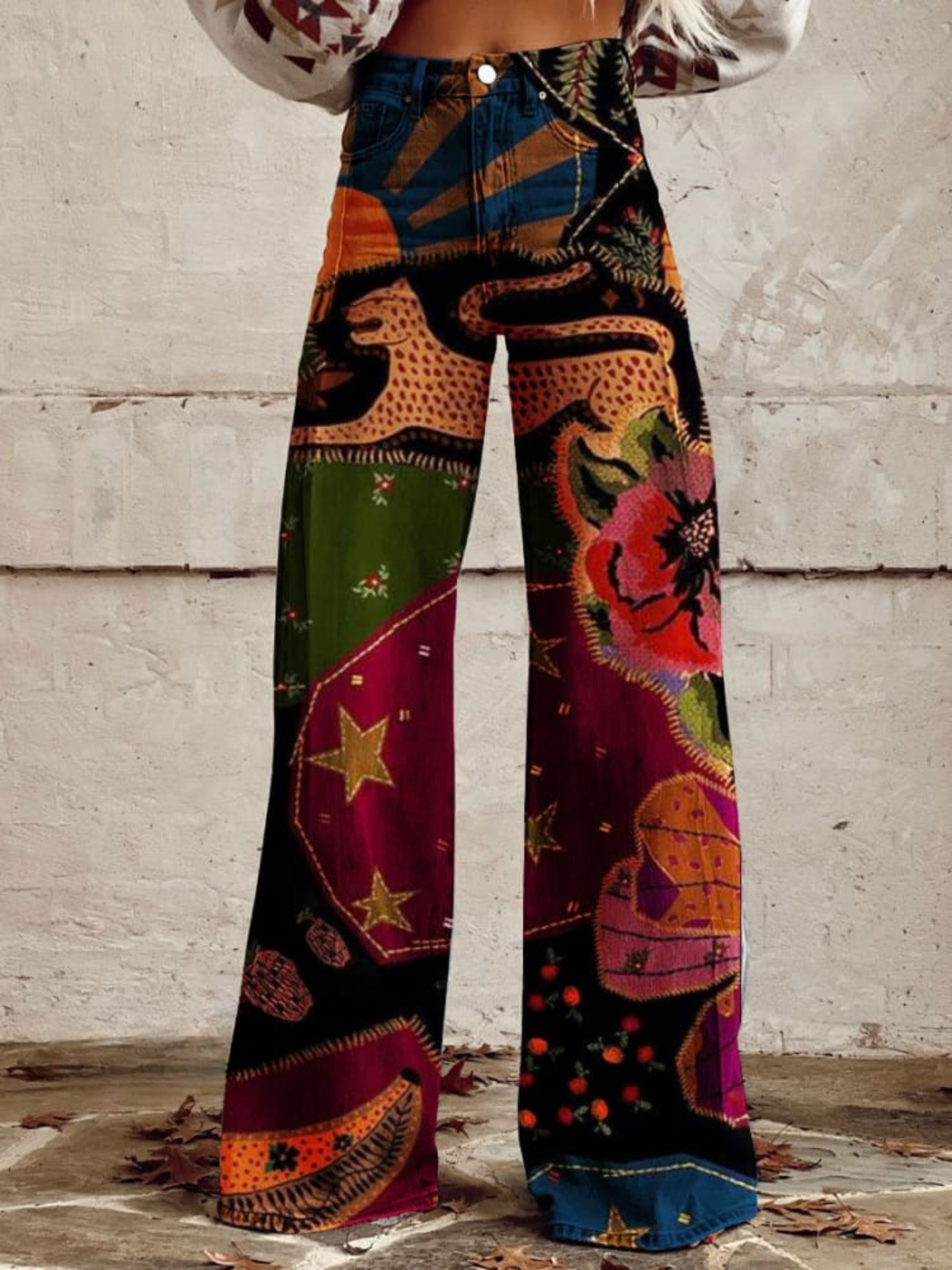 Léna - Pantalones de estilo bohemio chic
