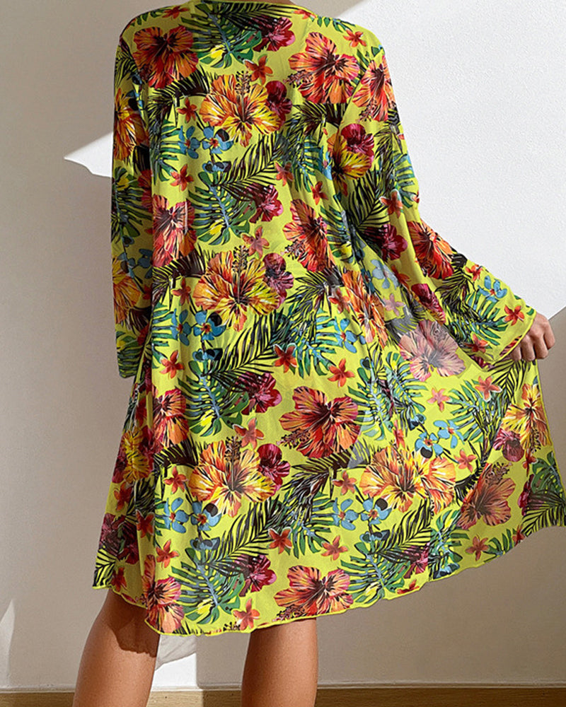 Glenda - Bikini con falda de flores