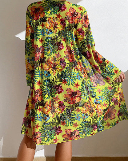 Glenda - Bikini con falda de flores