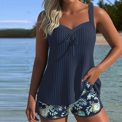 Julia | Tankini a rayas con braguita de baño de dos piezas
