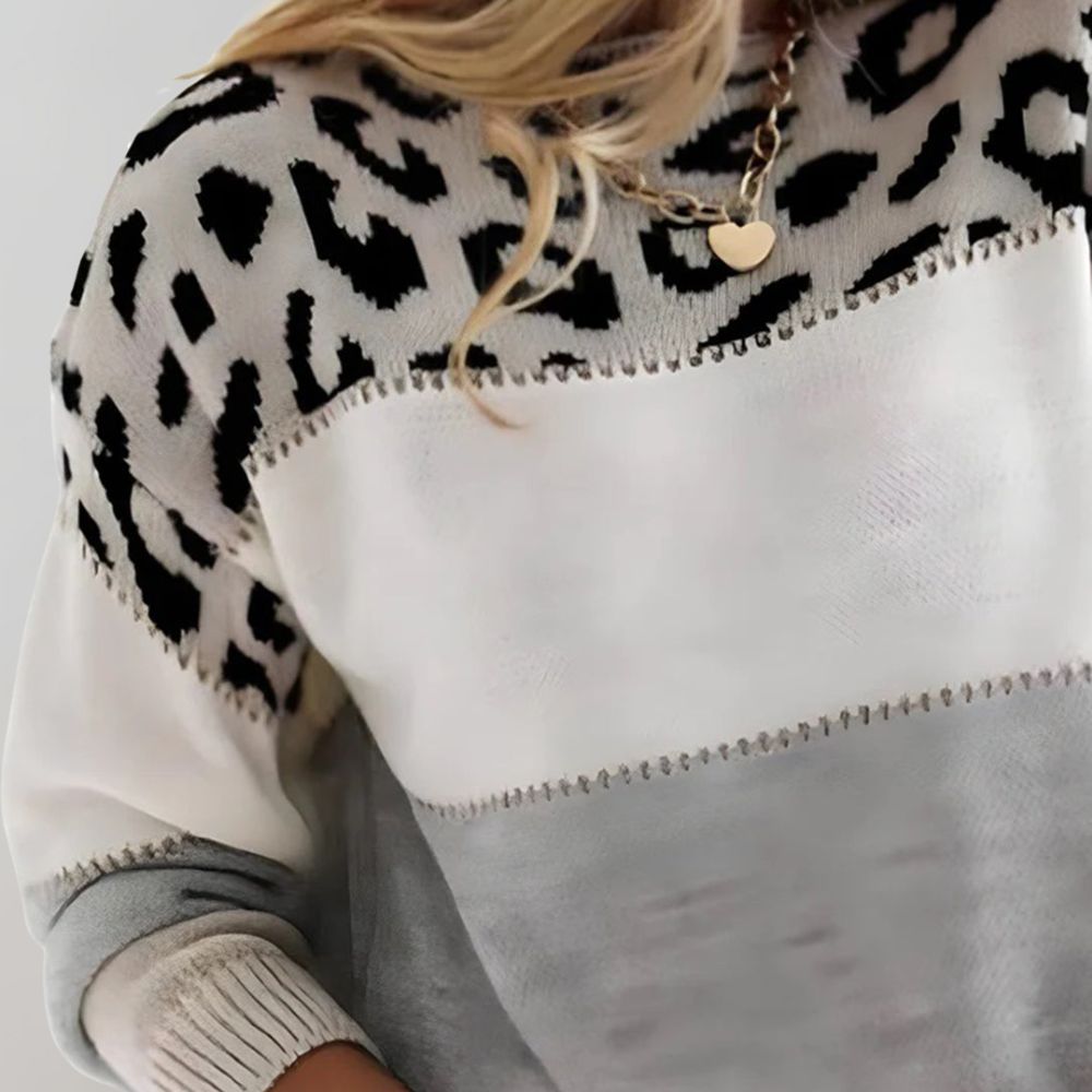 Lucia | Jersey Elegante de Leopardo