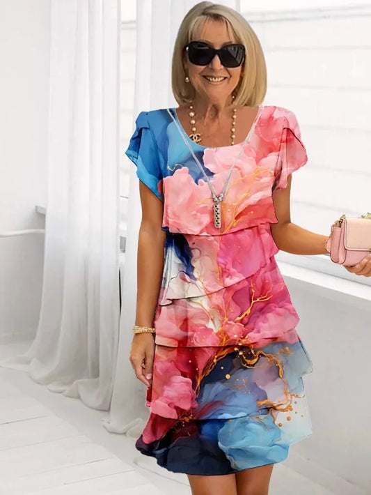 Abela – Vestido elegante y vaporoso con volantes