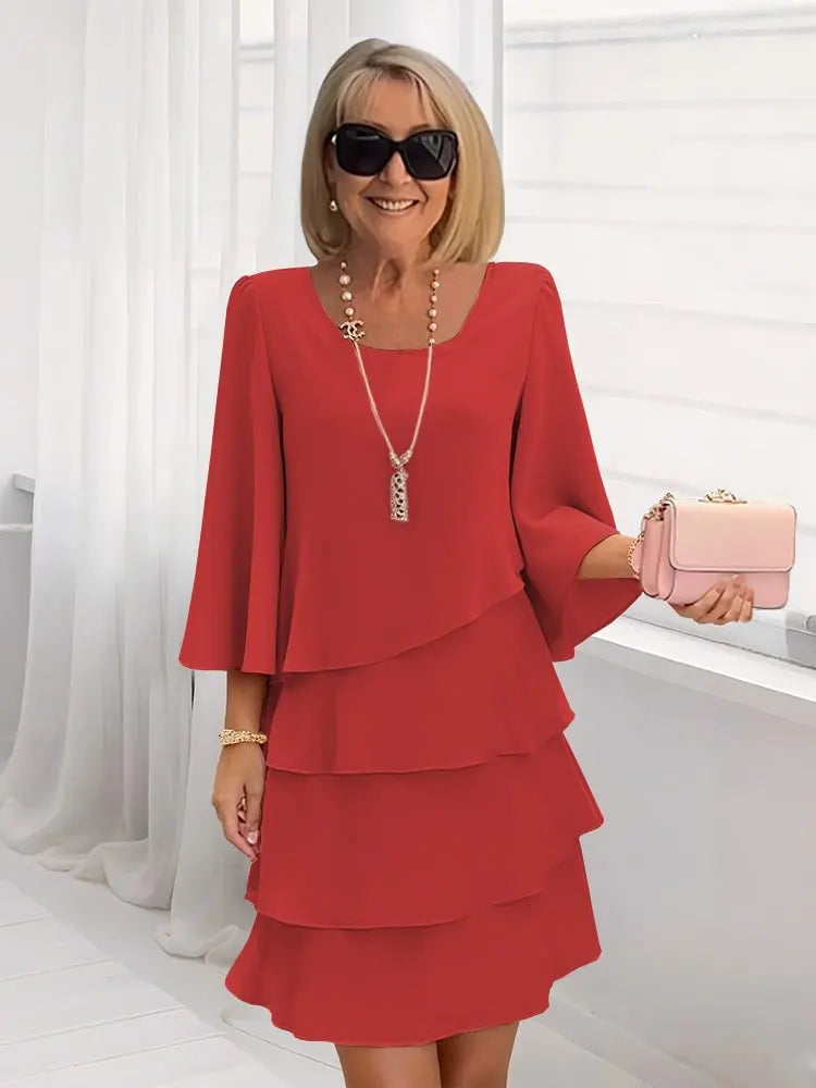 Maria™ – Vestido elegante y vaporoso con volantes