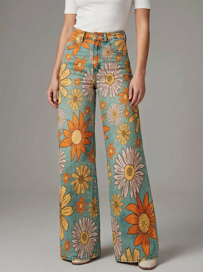 Caro - Pantalones palazzo con estampado floral
