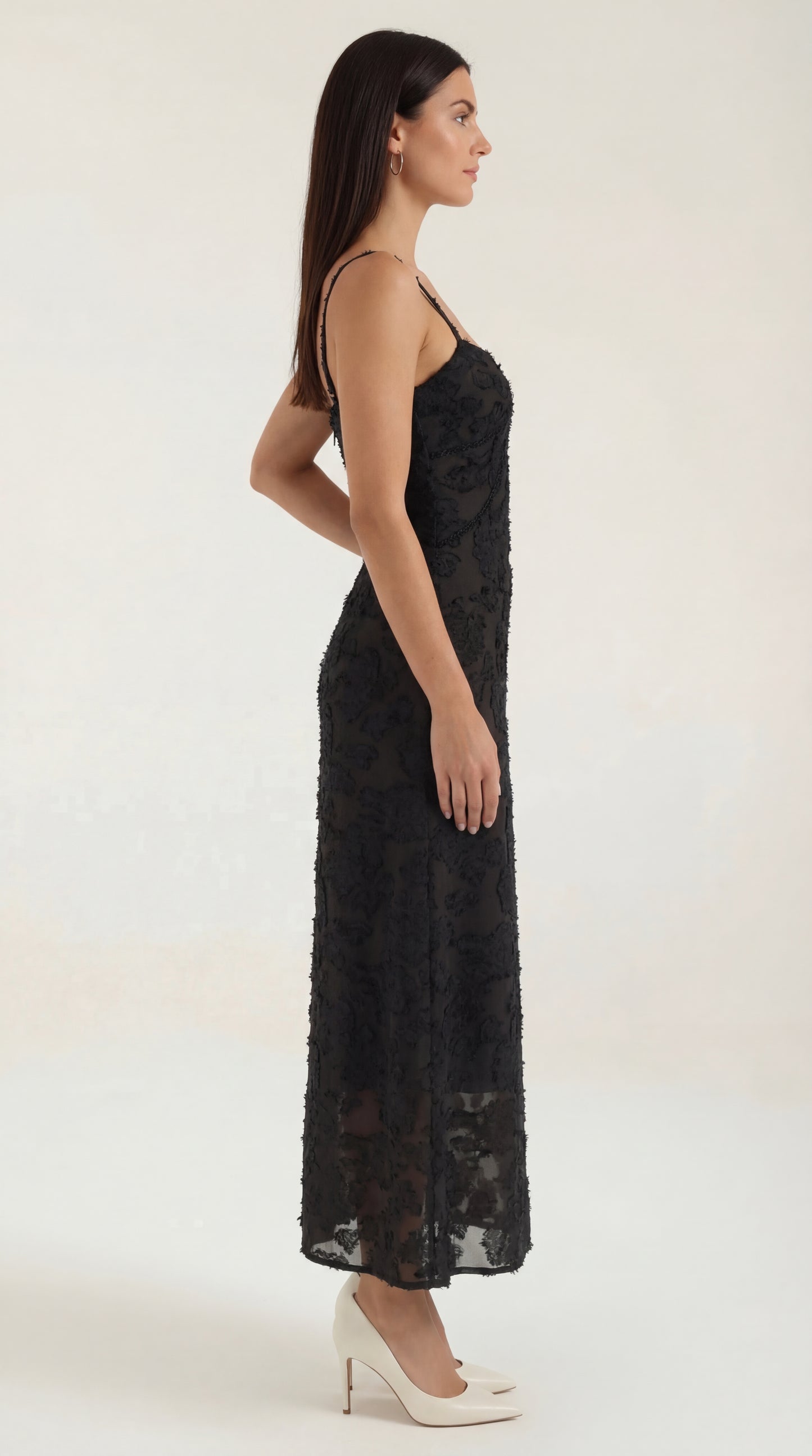 Vestido largo de encaje Arabelle