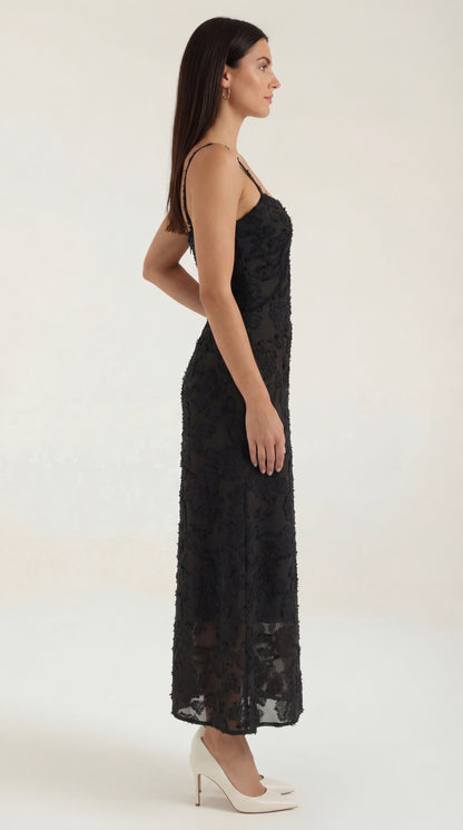 Vestido largo de encaje Arabelle