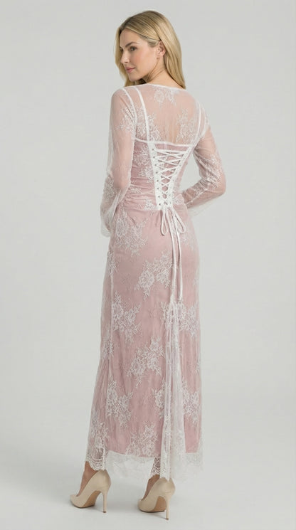 Vestido largo de encaje Nerissa