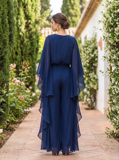 Luisa - Conjunto de dos piezas en crepé, elegante y refinado
