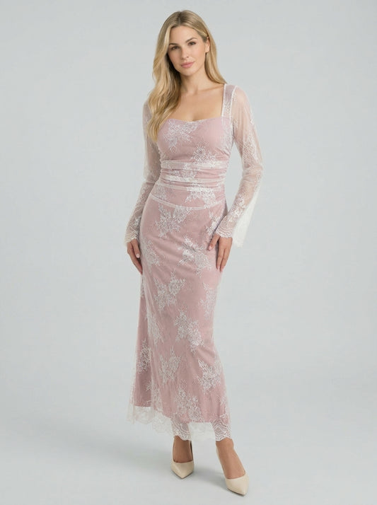 Vestido largo de encaje Nerissa