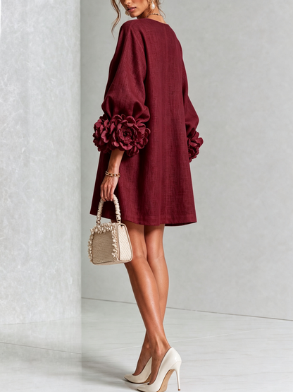 Flor | Minivestido con estampado floral y cierre de botones