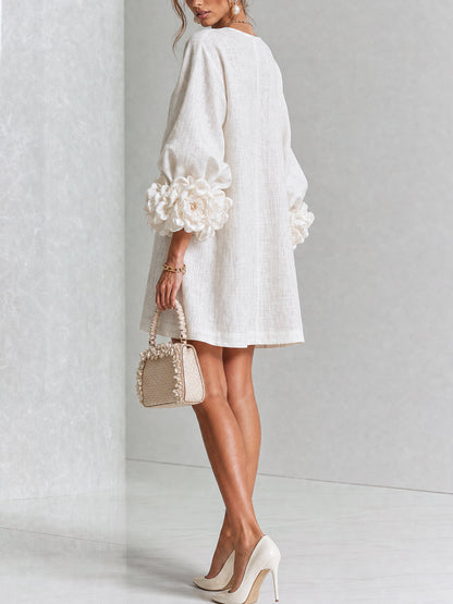 Flor | Minivestido con estampado floral y cierre de botones