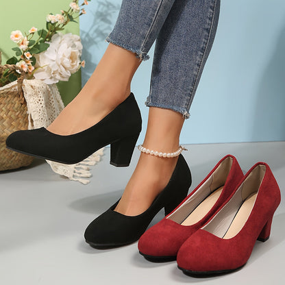 Laura – Zapatos de tacón con puntera ancha y tacón estable para una comodidad sin dolor.