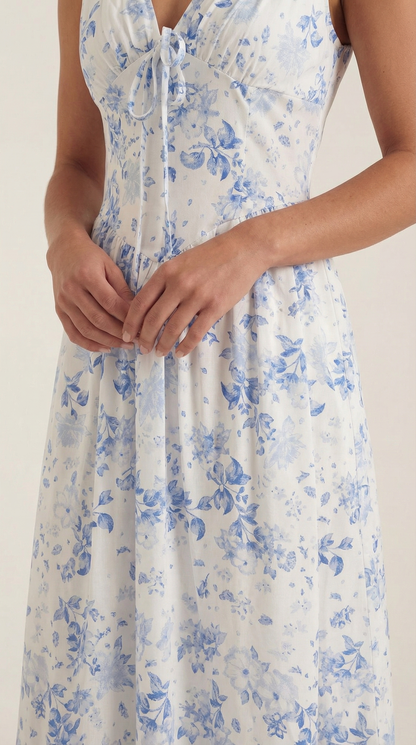 Vestido midi con escote en V Cassiopeia