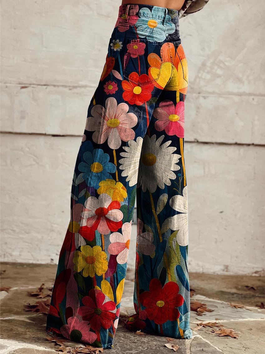 Léna - Pantalones holgados con estampado floral
