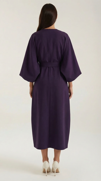 Vestido largo de Ana con cinturón