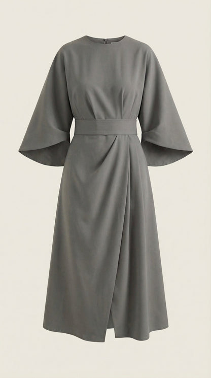 Vestido largo de Ana con cinturón