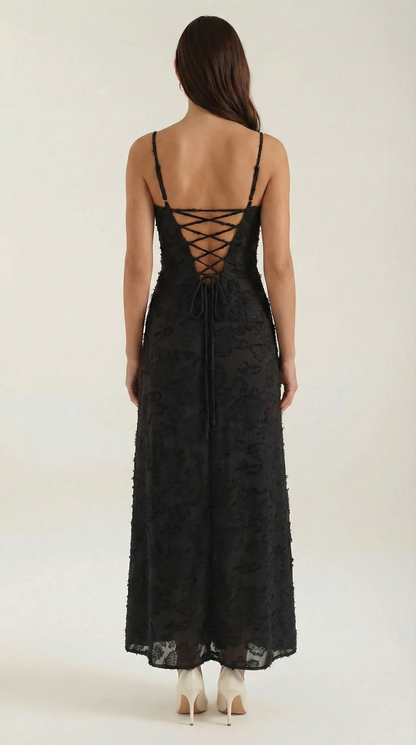 Vestido largo de encaje Arabelle