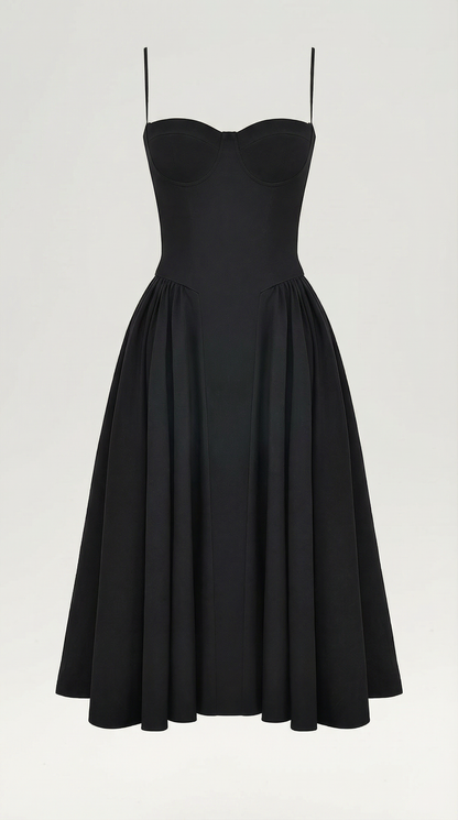 Vestido midi con corsé Odette